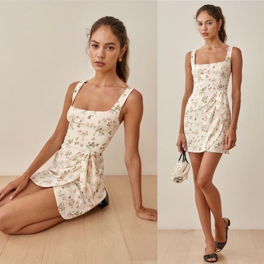 Reformation Hedy Floral Print Mini Dress